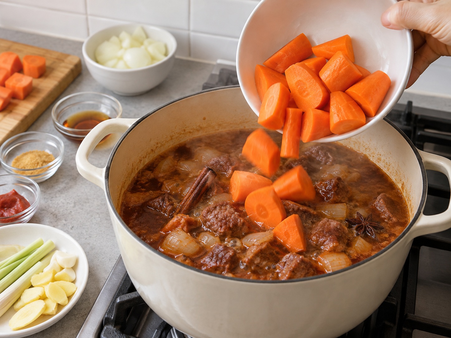 Bo Kho Sapi dan Wortel Vietnam — Tambahkan wortel