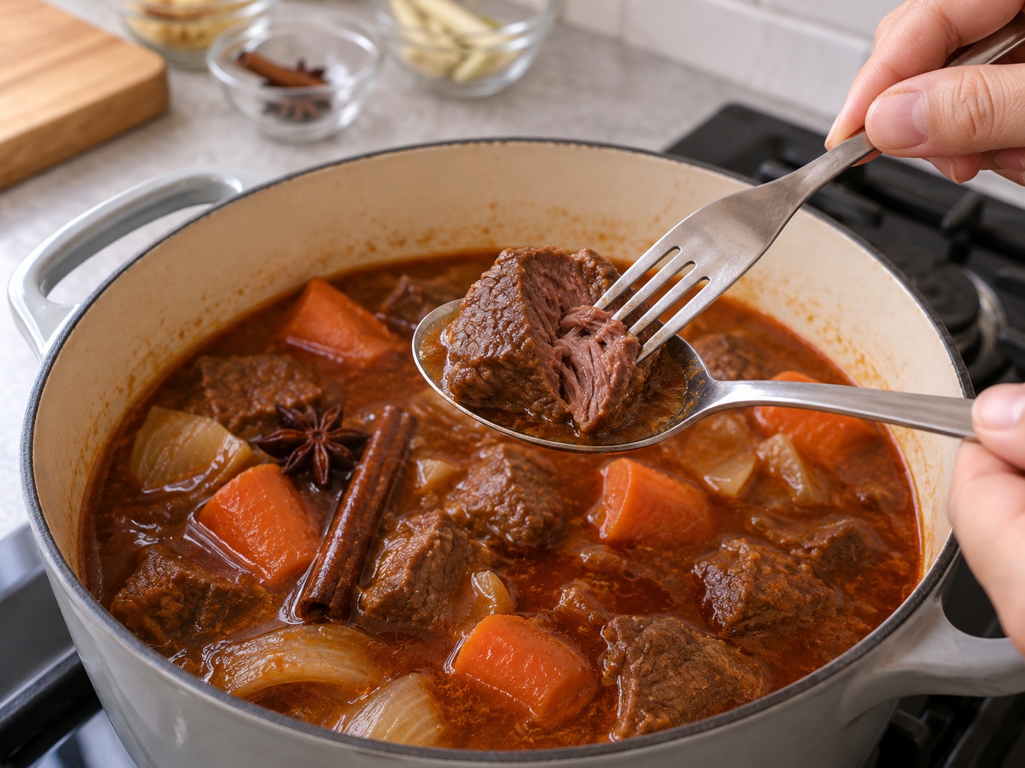 Bo Kho Sapi dan Wortel Vietnam — Periksa empuk