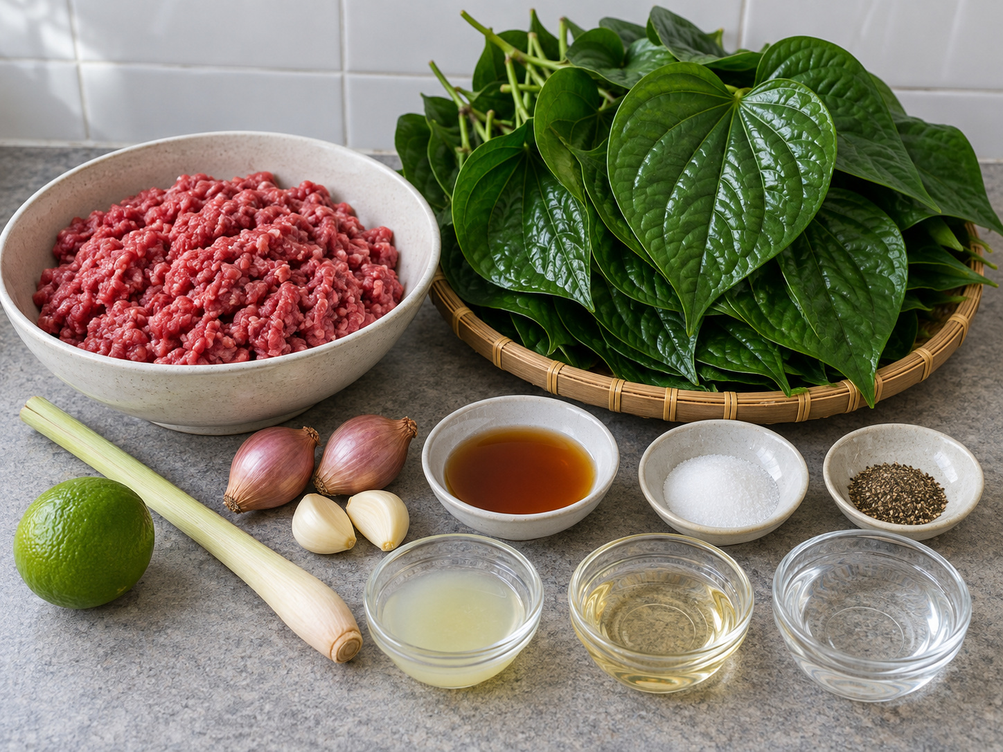 越式蒟葉包牛肉 — 材料