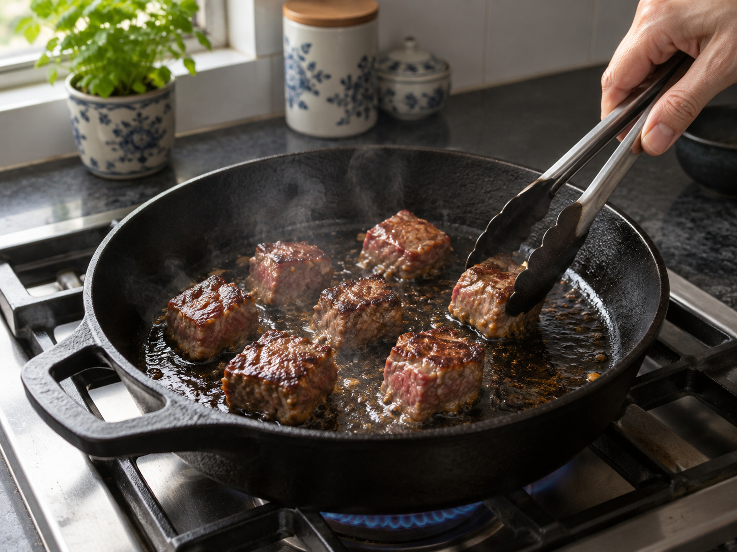 Vietnamese Shaking Beef — I-sear ang unang batch