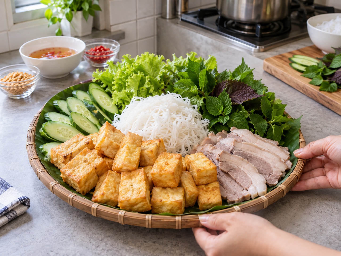 越式炸豆腐米線拼盤 — 組合拼盤
