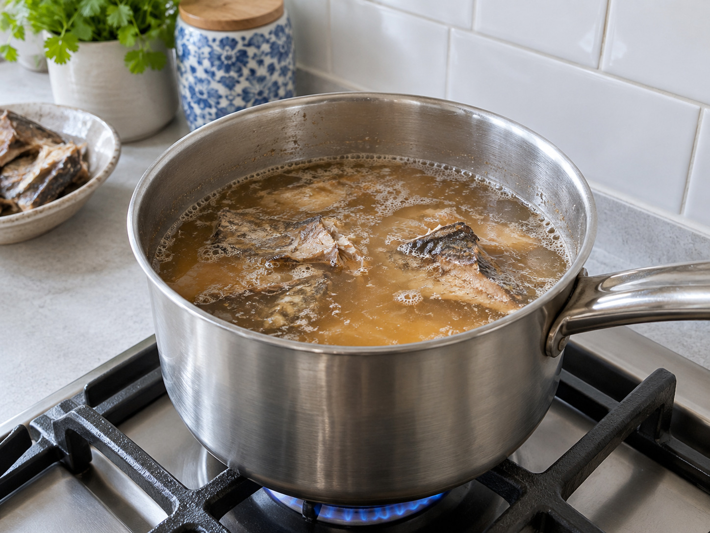 Vietnamese Bún Mắm na Bihon at Sabaw ng Buro na Isda — Pakuluan ang buro