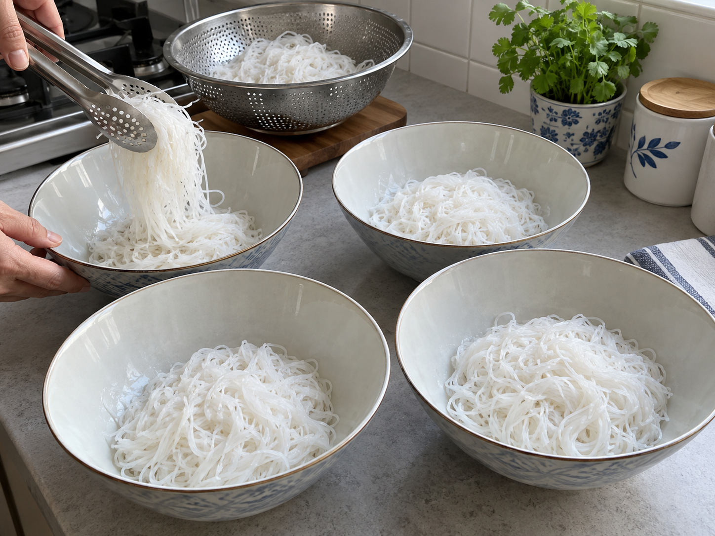 Vietnamese Bún Mắm na Bihon at Sabaw ng Buro na Isda — Lutuin ang bihon
