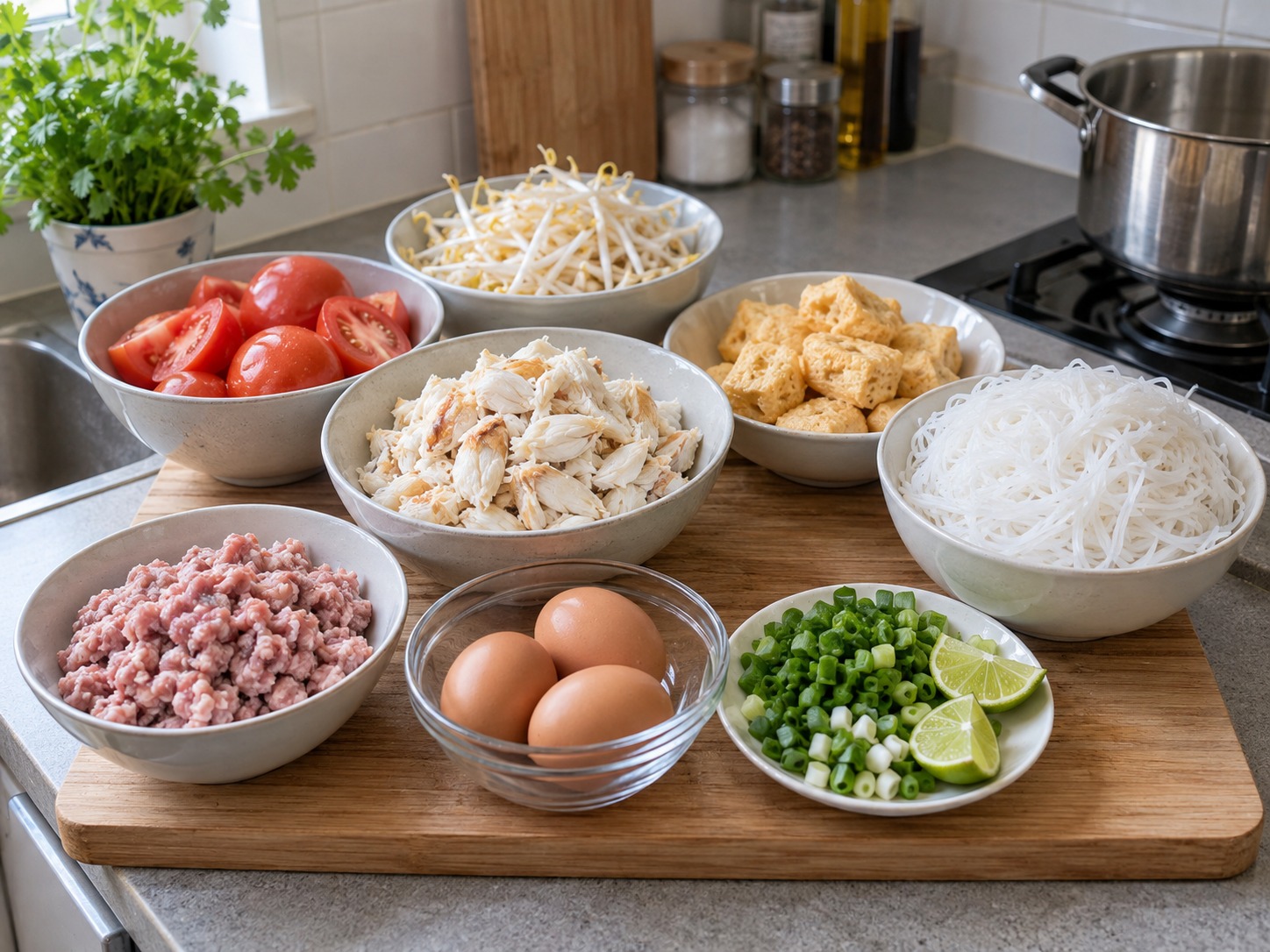 越式蟹肉番茄米線湯 — 材料