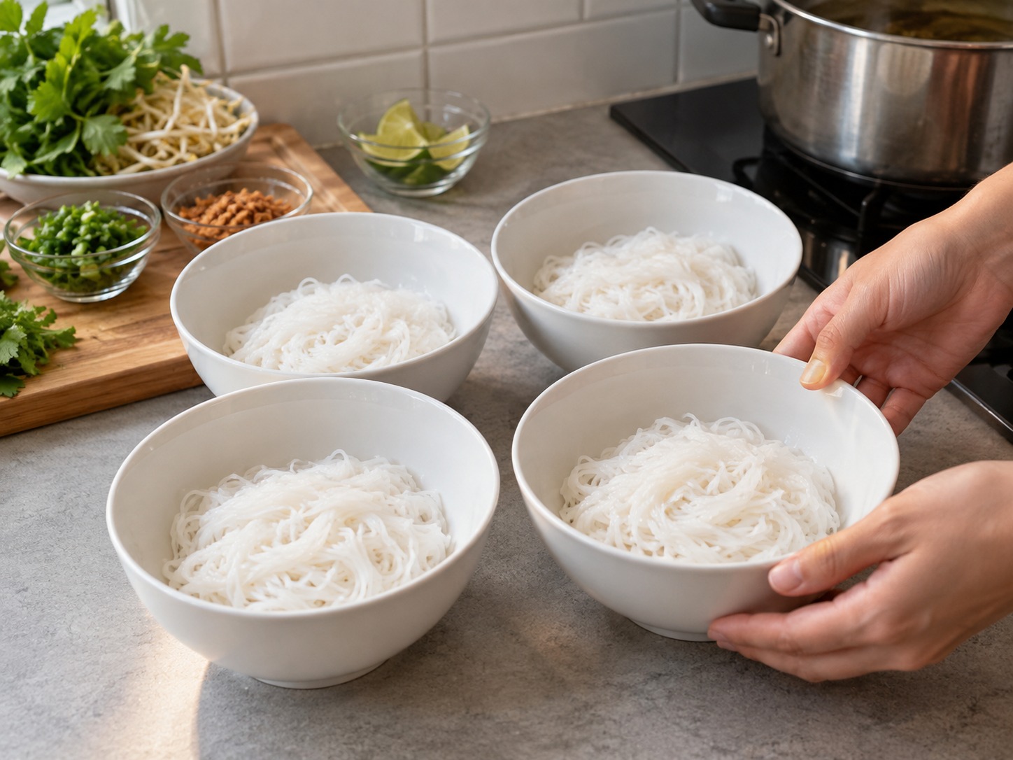 越式蟹肉番茄米線湯 — 米線分碗