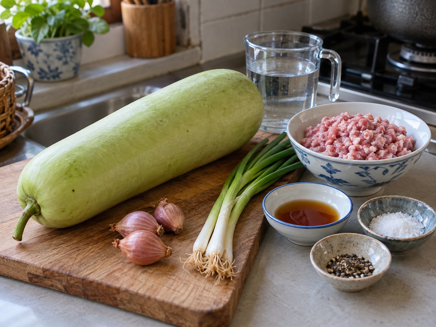 越式蒲瓜肉碎清湯 — 材料