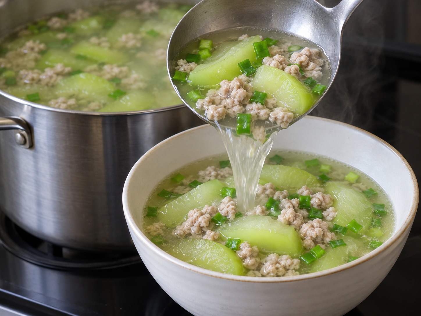 越式蒲瓜肉碎清湯 — 調味上碗