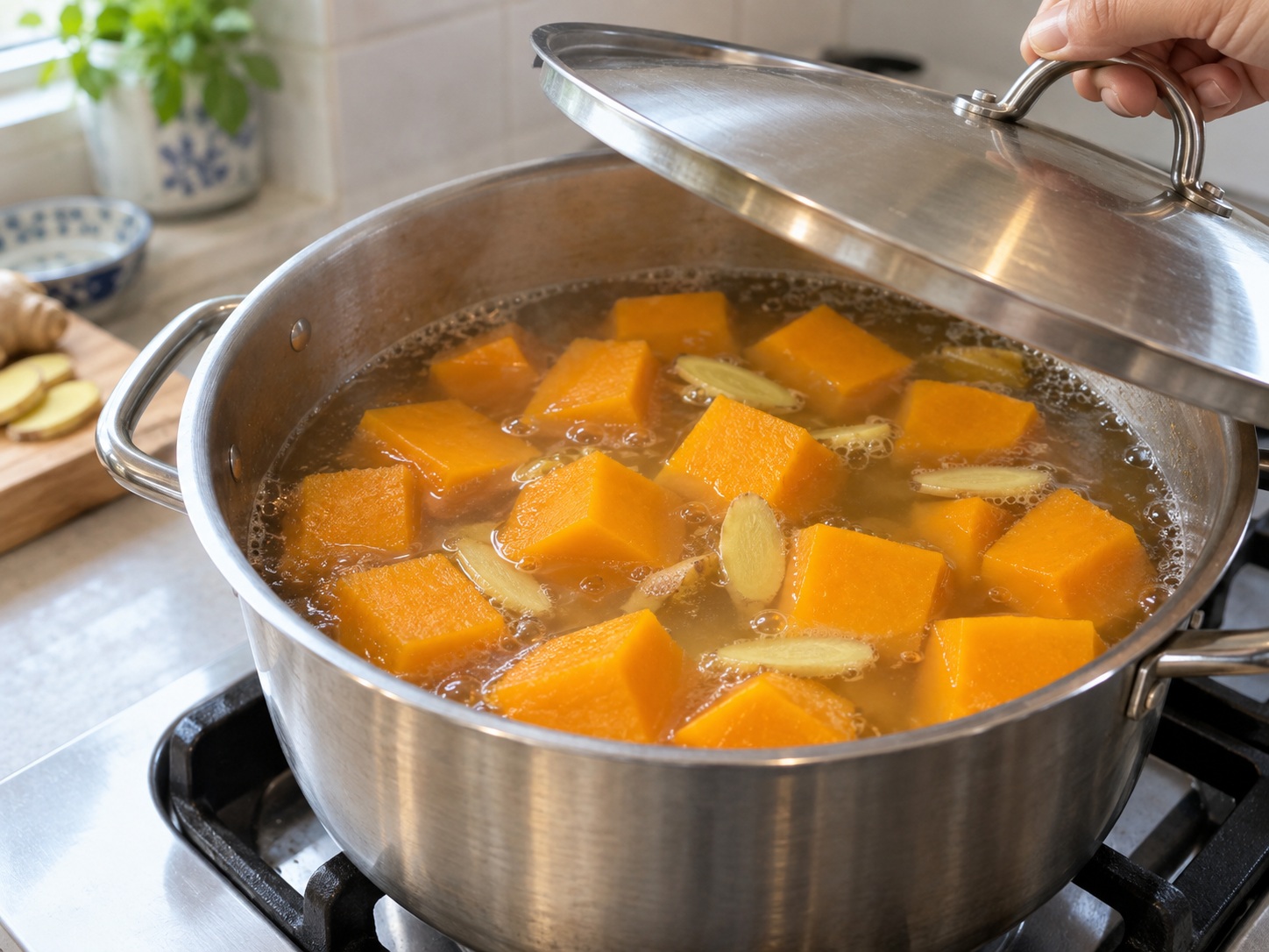 Vietnamese Pumpkin Shrimp Soup — Pakuluan ang kalabasa