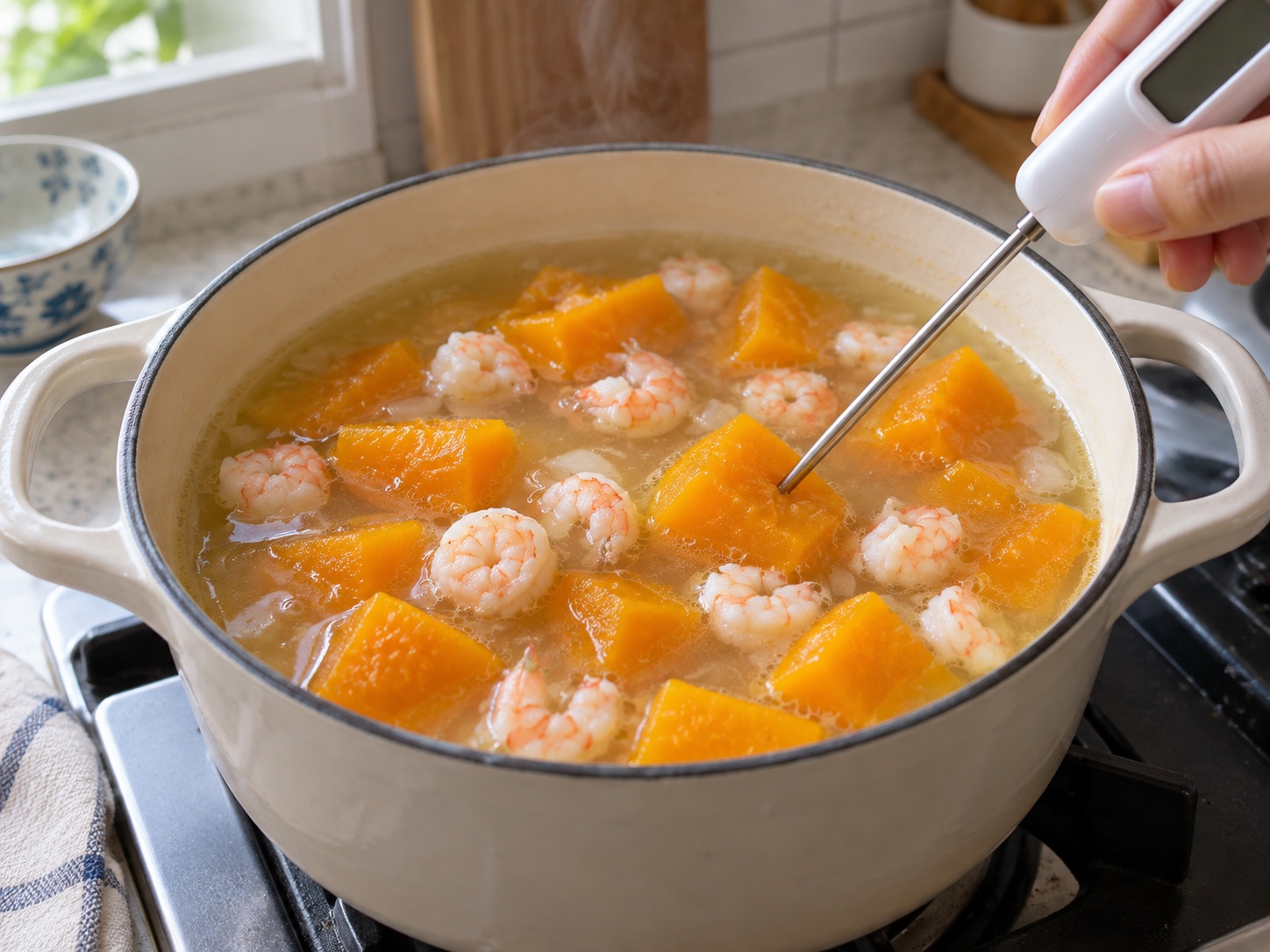 Vietnamese Pumpkin Shrimp Soup — Huling lutuin ang pirasong hipon