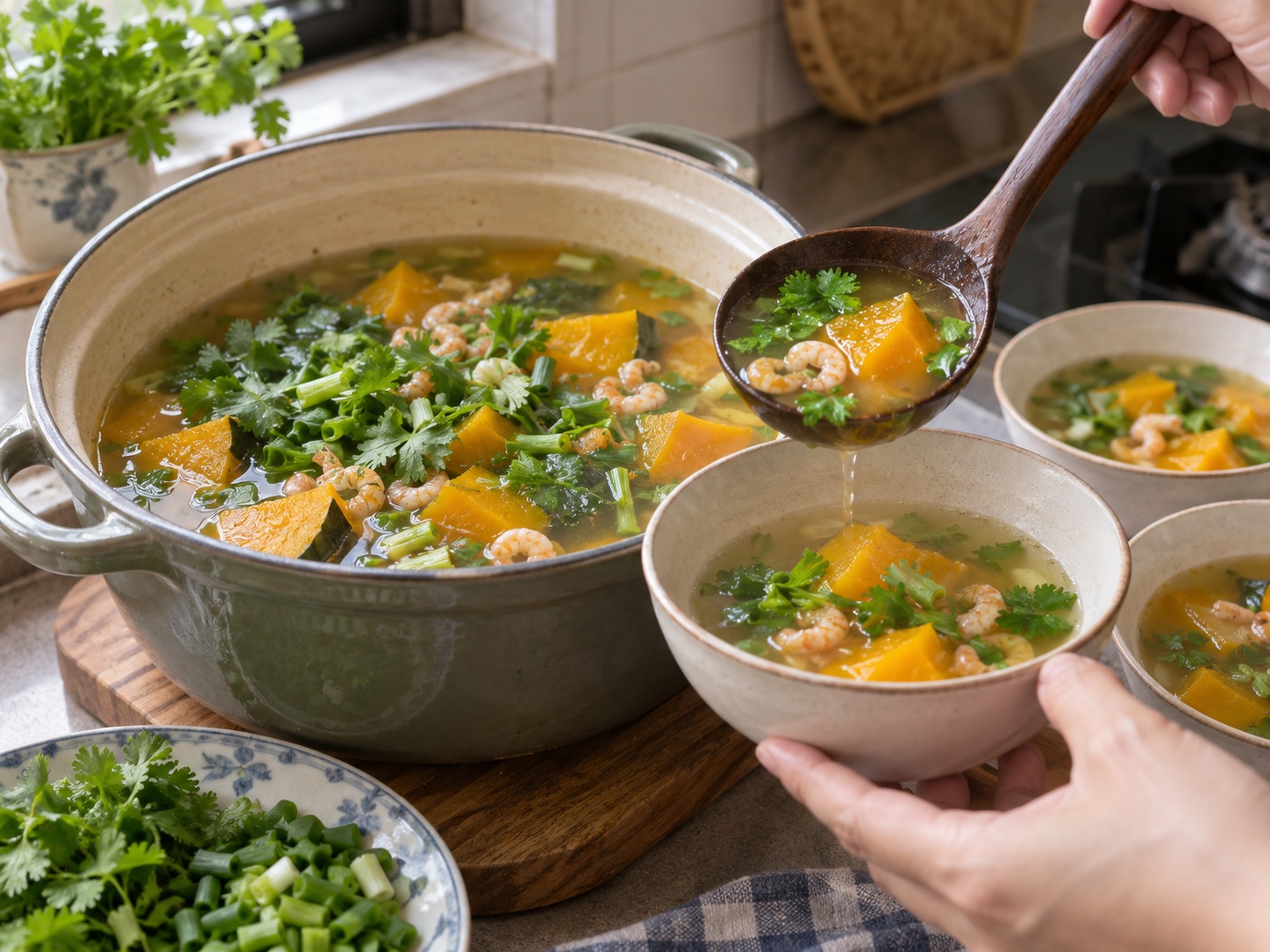 Vietnamese Pumpkin Shrimp Soup — Tapusin at isandok