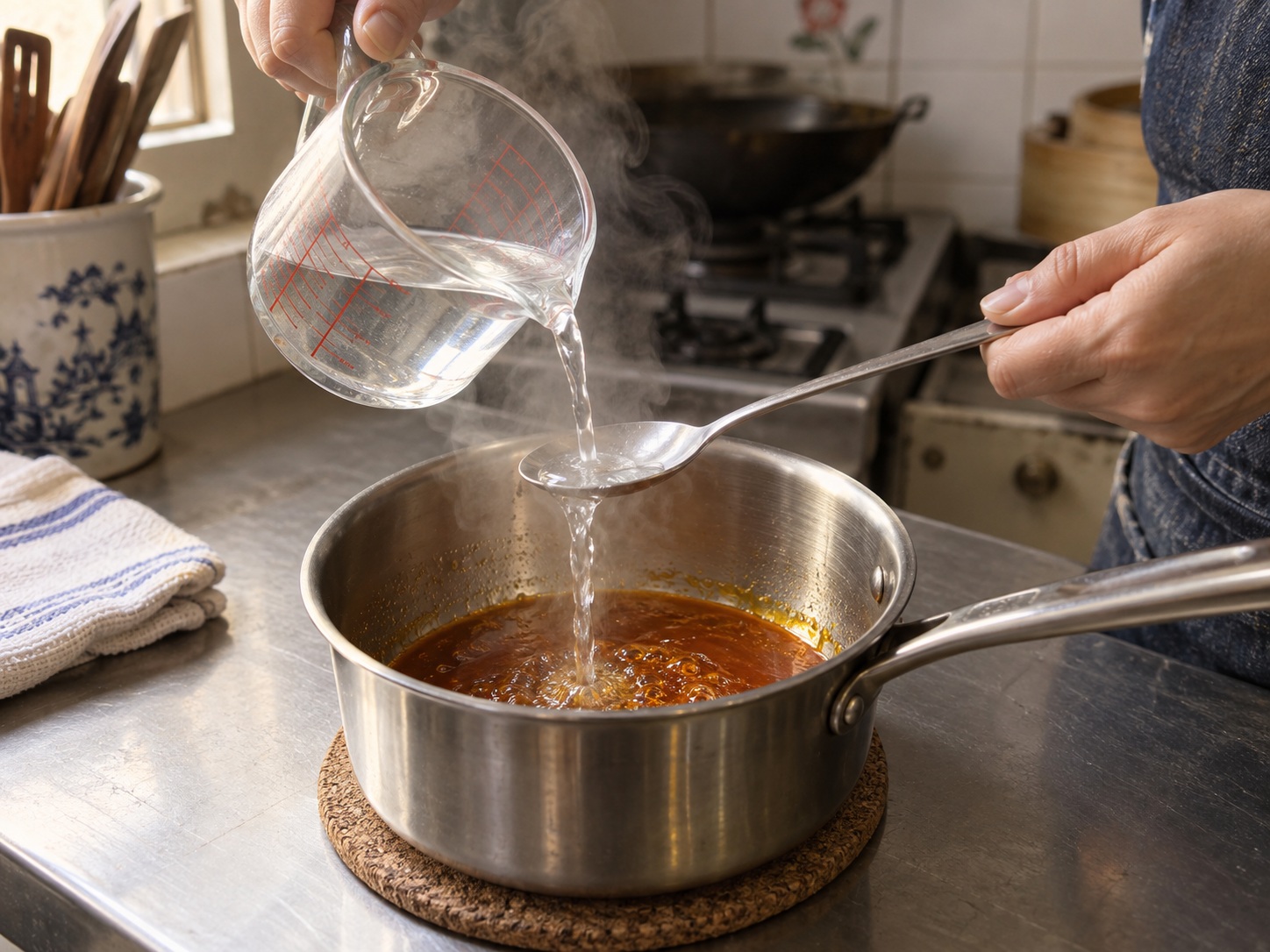 越式薑汁焦糖豆腐 — 安全加熱水