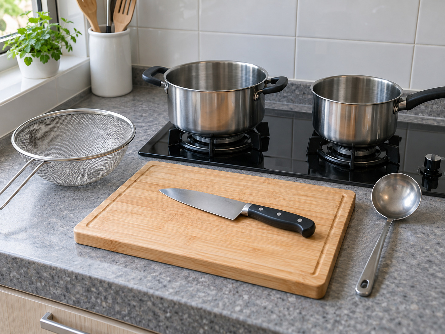 Vietnamese Che Chuoi Banana Coconut Dessert — tools