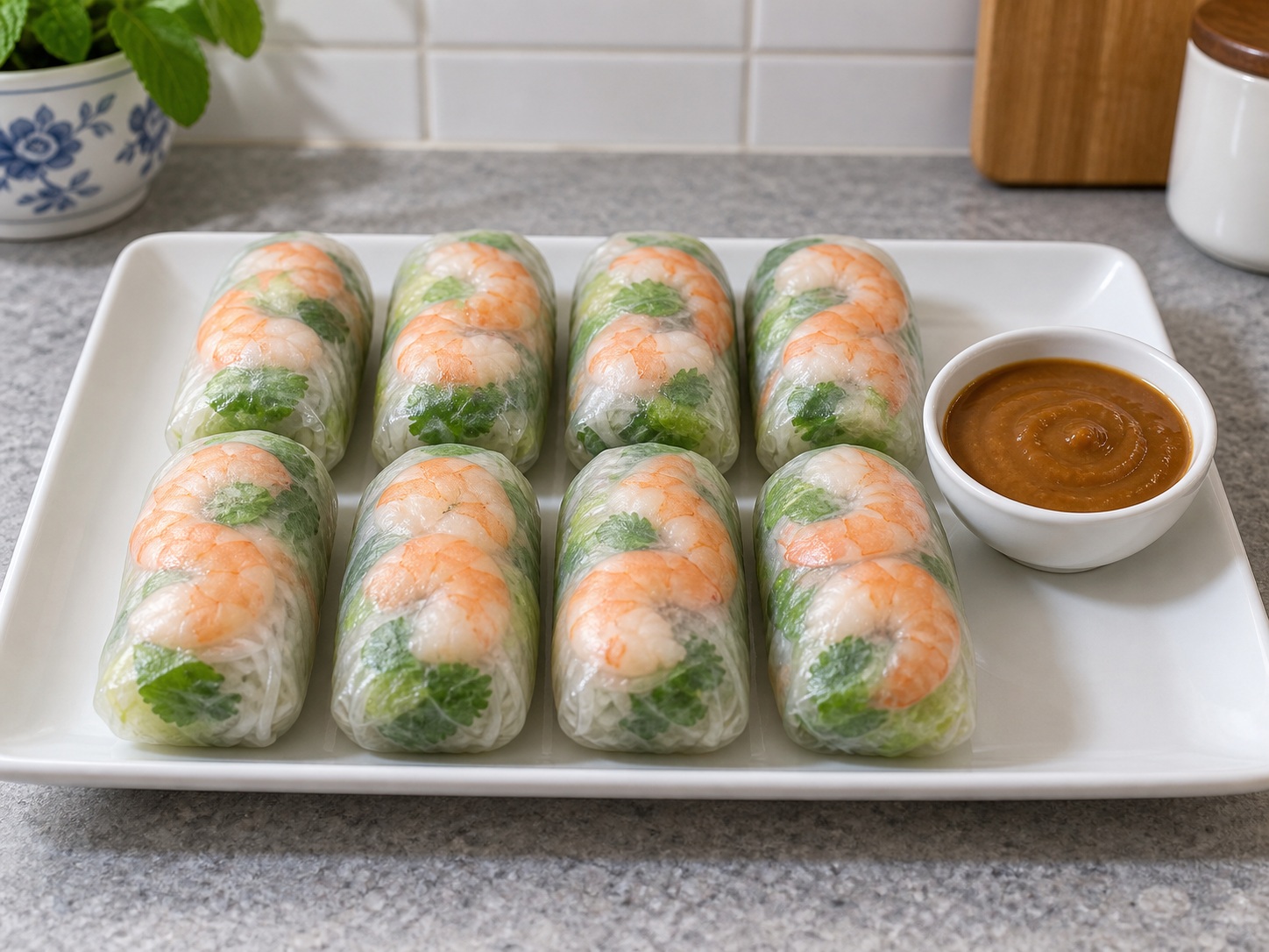 Goi Cuon Udang Vietnam — hidangan selesai