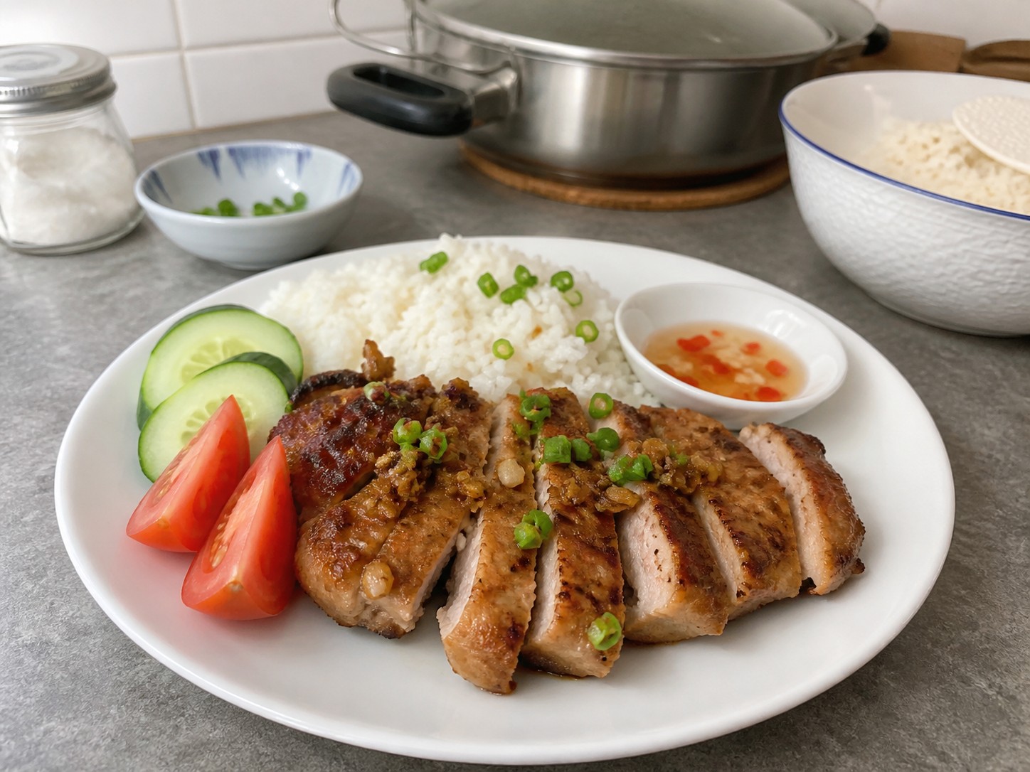 越式香茅豬扒飯完成圖|Vietnamese Lemongrass Pork Chop Rice