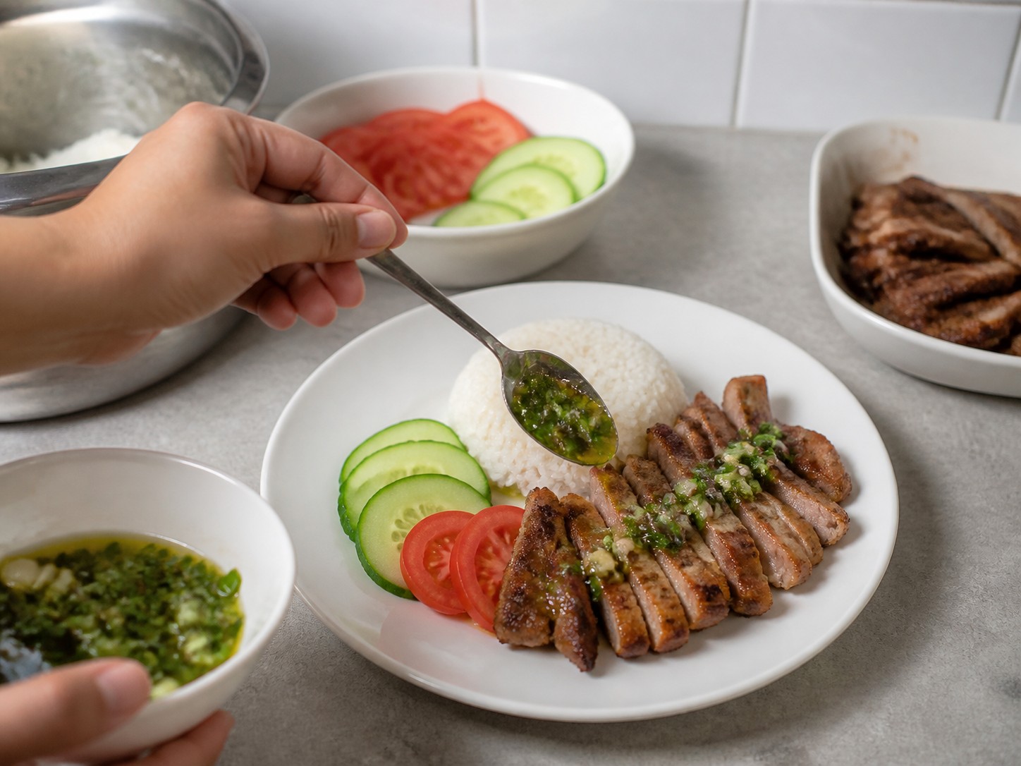 越式香茅豬扒飯:組合豬扒飯