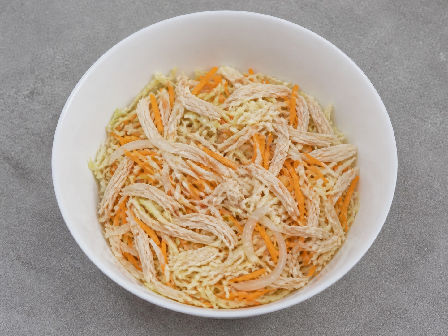 Salad Ayam Suwir dan Kol Vietnam — Tambah ayam