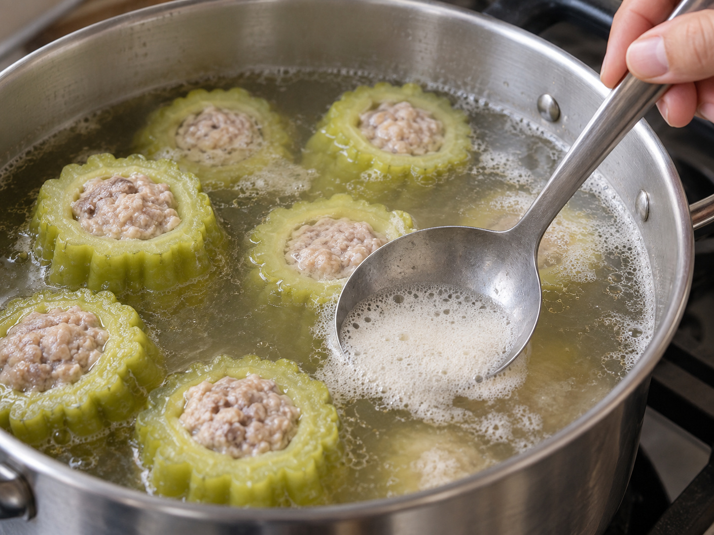 Sup Pare Isi Babi Vietnam — Buang buih
