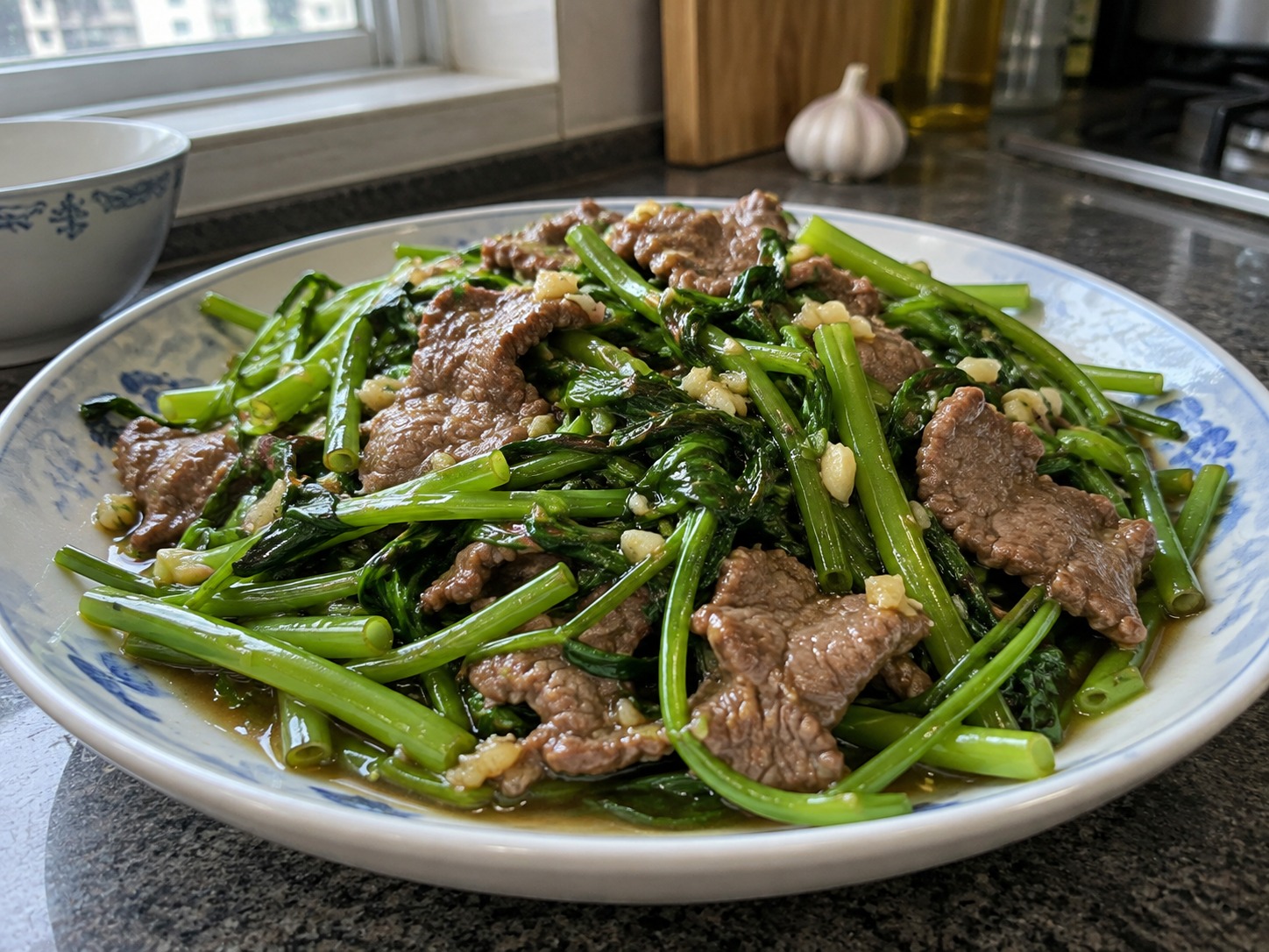 越式通菜炒牛肉 — 完成圖