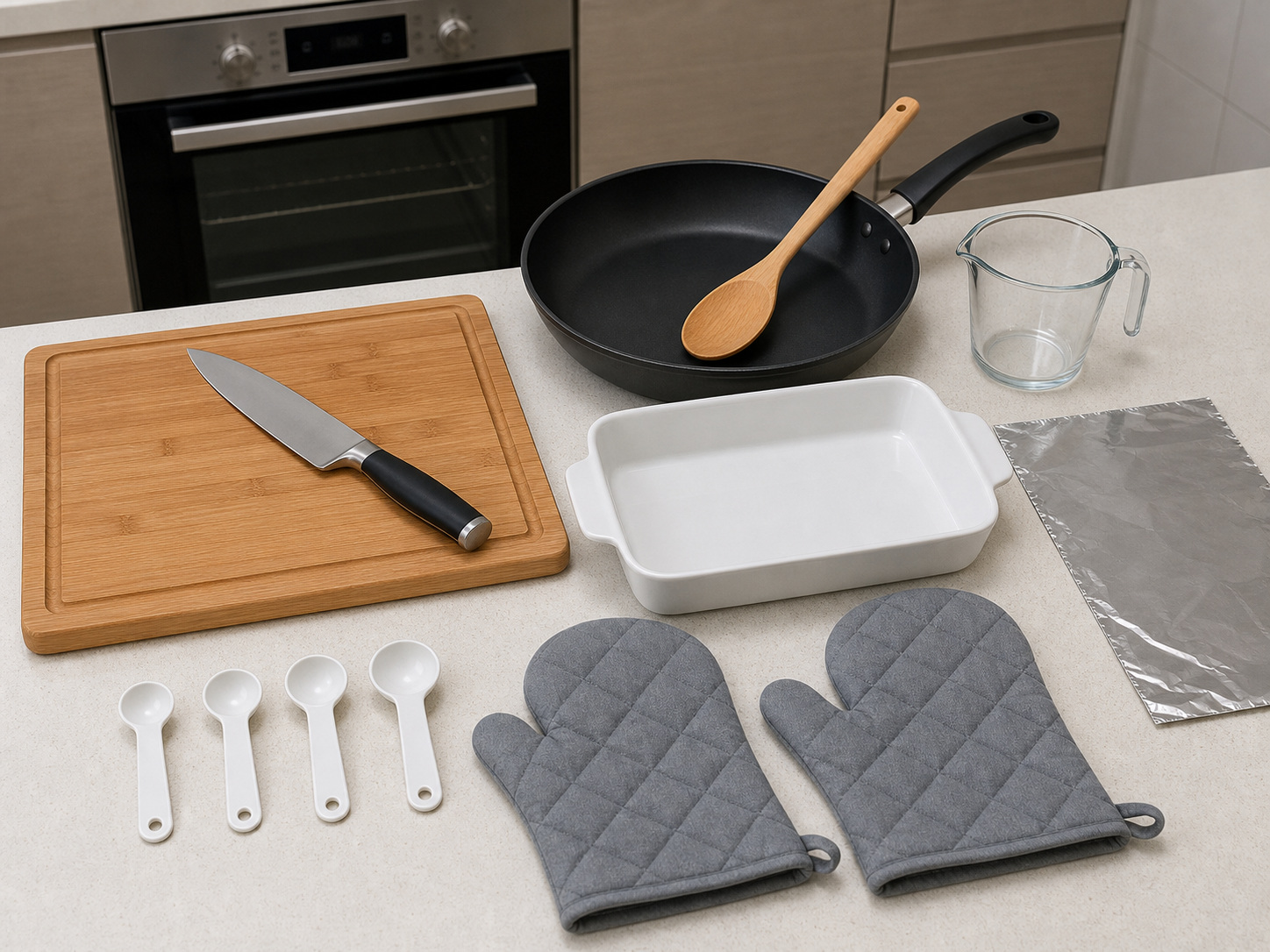 Household tools for Western Baked Beef and Rice Stuffed Peppers