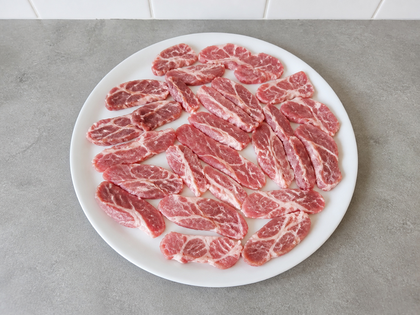 西式蘋果椰菜炒豬肉 — 檢查豬肉片