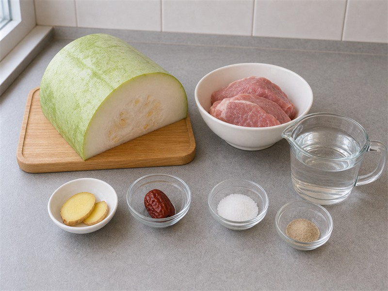 冬瓜瘦肉湯主要材料總覽