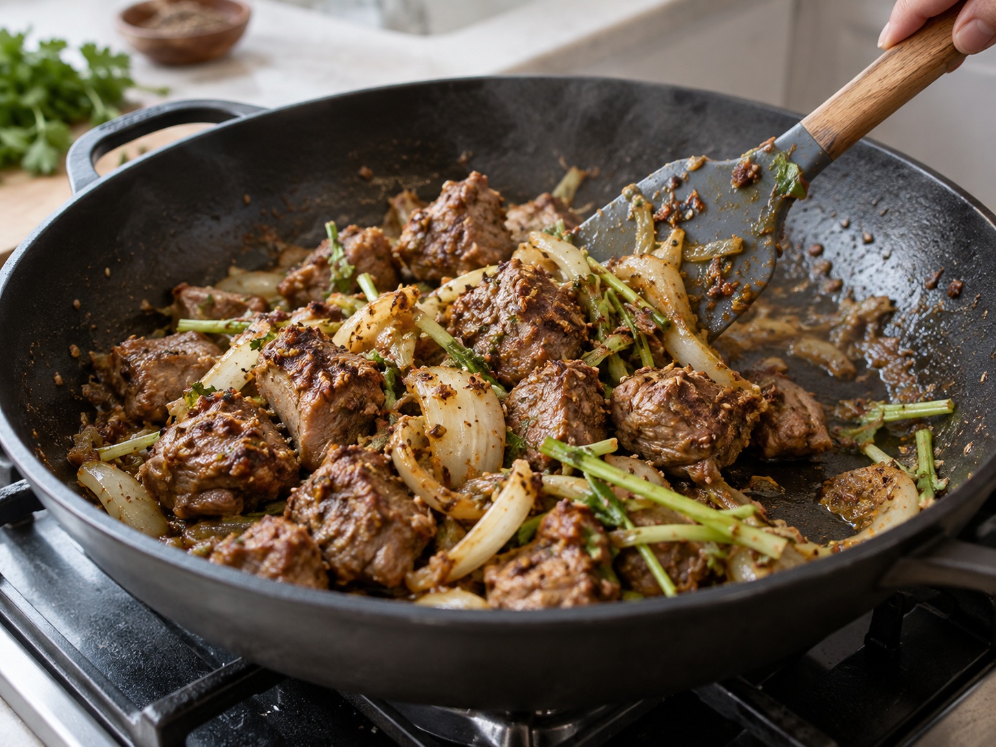 新疆孜然羊肉 — 回鑊加粉