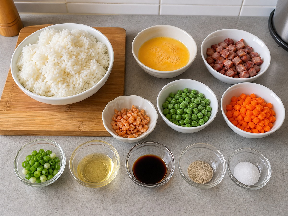 Nasi Goreng Yangzhou โ ringkasan bahan