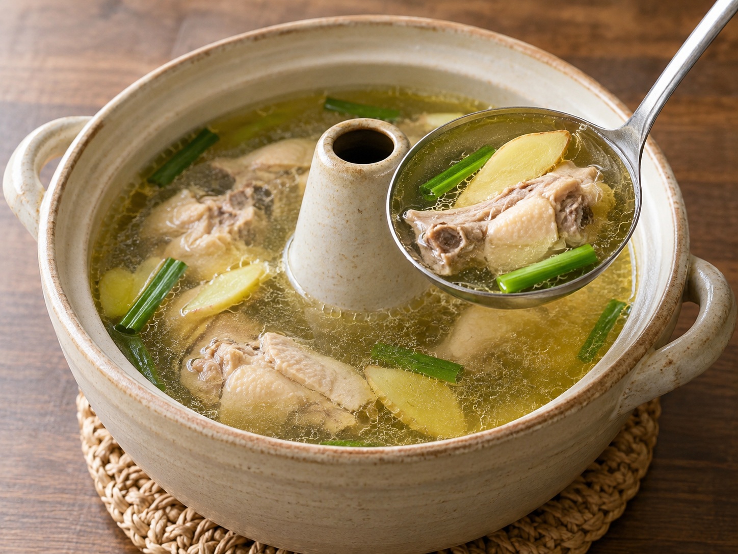 Ayam Kukus Panci Uap Yunnan — Selesaikan dan sajikan